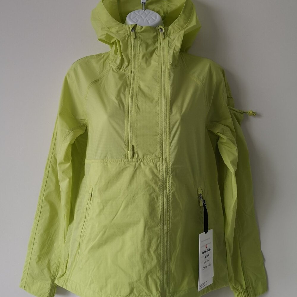 NWT LULULEMON LEVI Lemon Yellow Lightweight Packable On The Trails Jacket 10